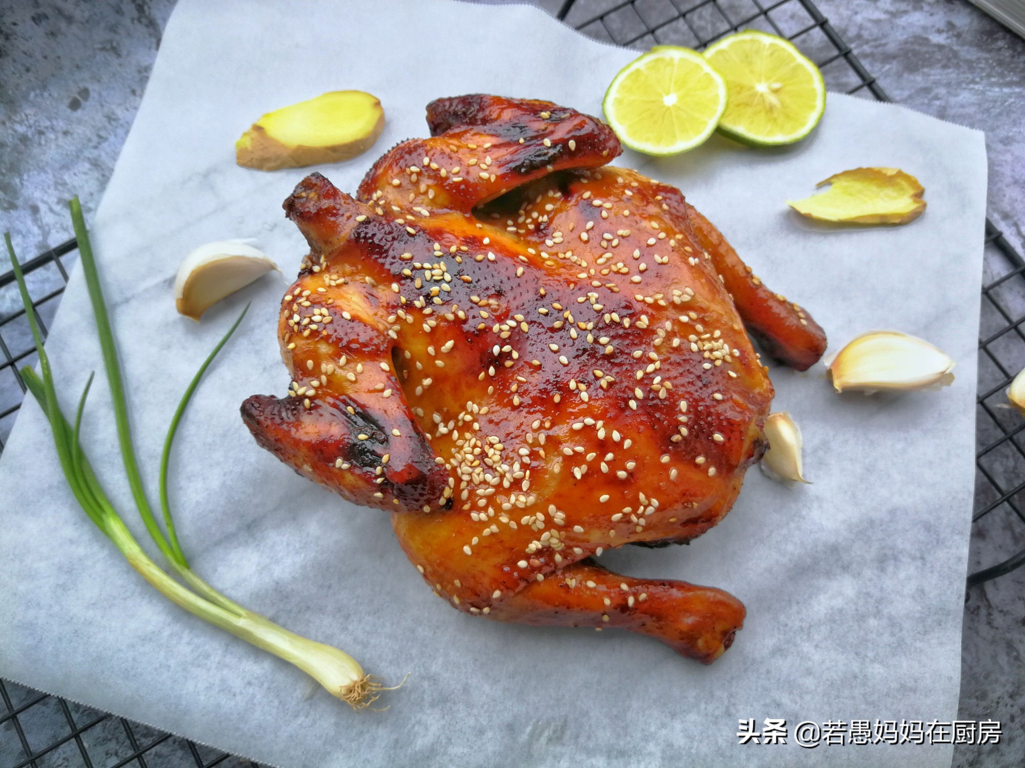 脆皮烤鸡做法烤箱家庭版,教你在家自制烤箱烤鸡