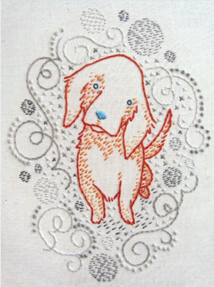 十字绣的平针回收针怎么绣,十字绣大面积不规则平针绣