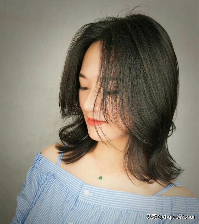 适合圆脸的齐肩锁骨发造型烫发,齐肩锁骨发圆脸卷发
