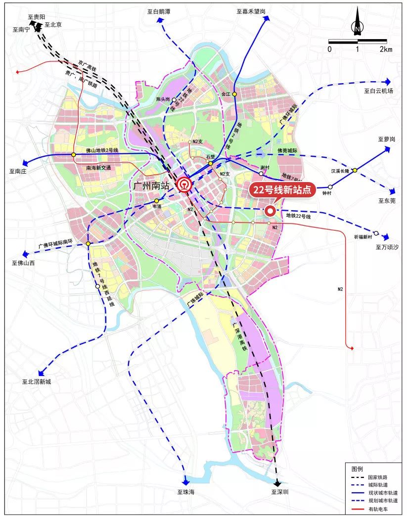 广州22号线北延站换乘2号线,广州地铁22号线预留站点