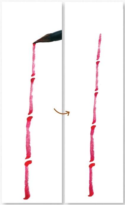 粗竹配细竹的画法,写意绿竹的画法