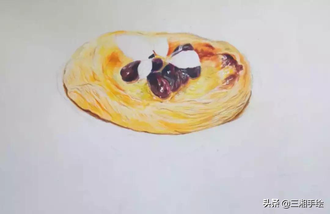 彩铅蛋挞教程，唯美食不可辜负