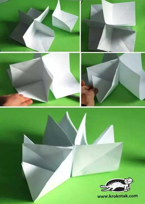 手工折立体房子,纸折立体房子