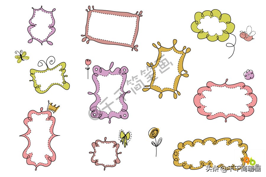 数学手抄报花边边框怎么画,好看的手抄报边框花边