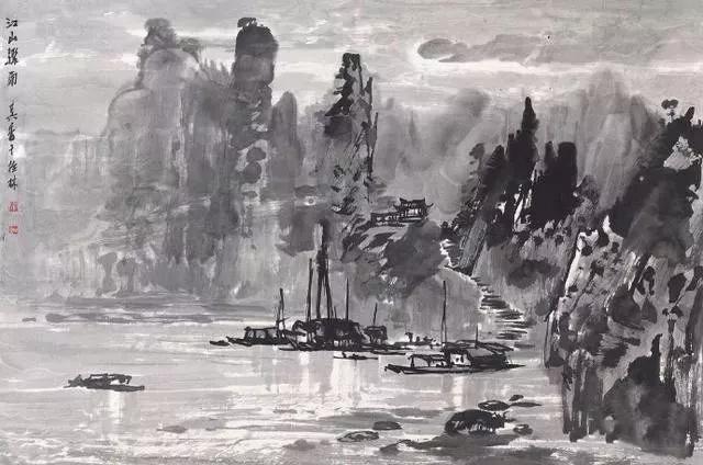 水墨画夜景欣赏,画夜景最好的中国画