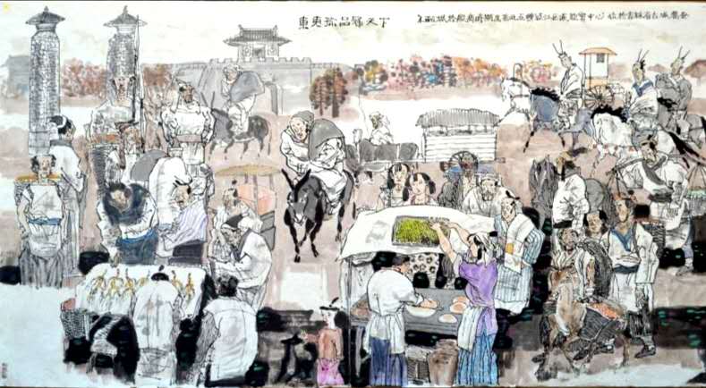 为探索东北历史的*句丽高**发源地而努力作画，作者：成秉羿