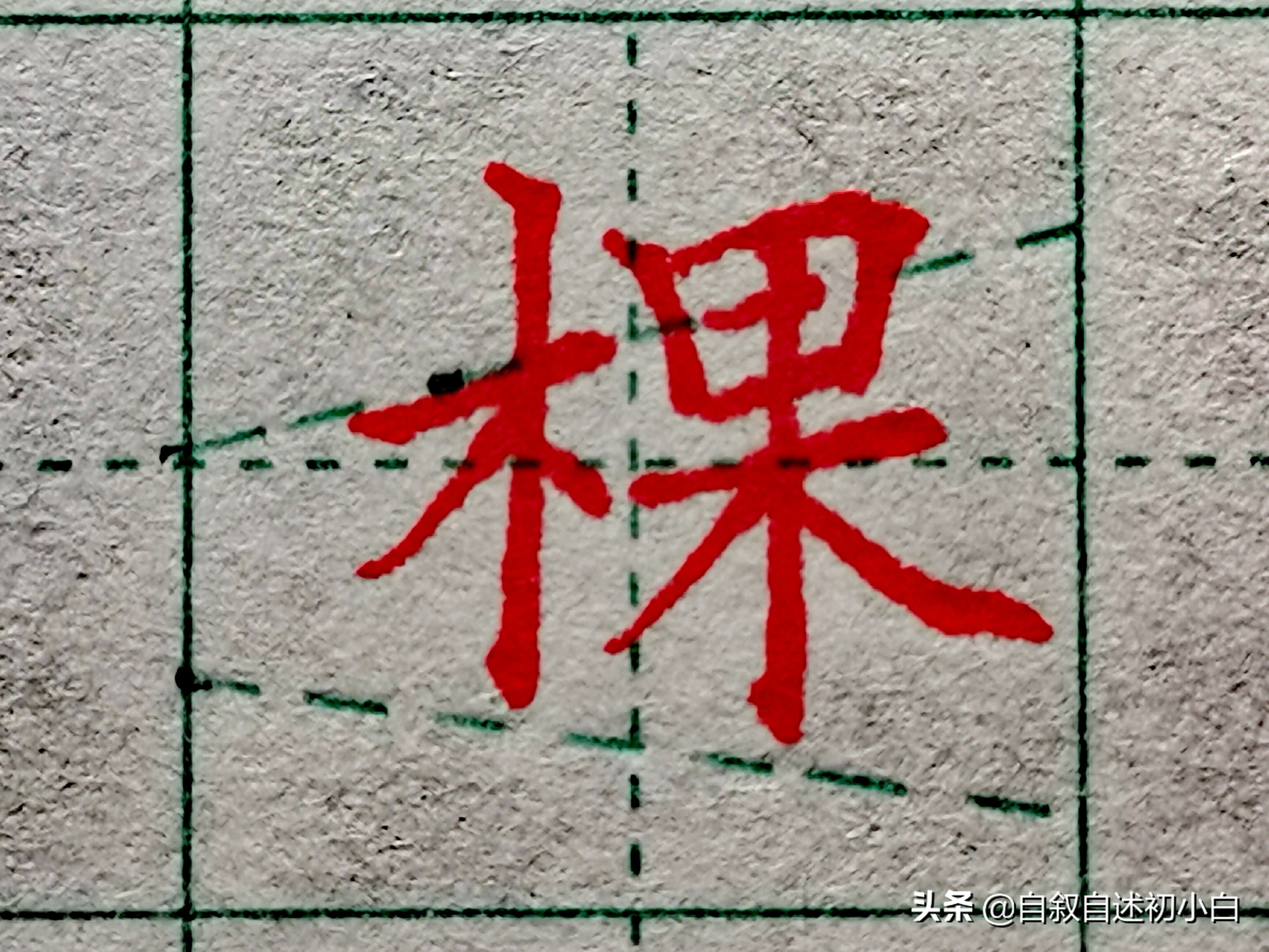木字旁楷体书法入门,木字旁的生字练习
