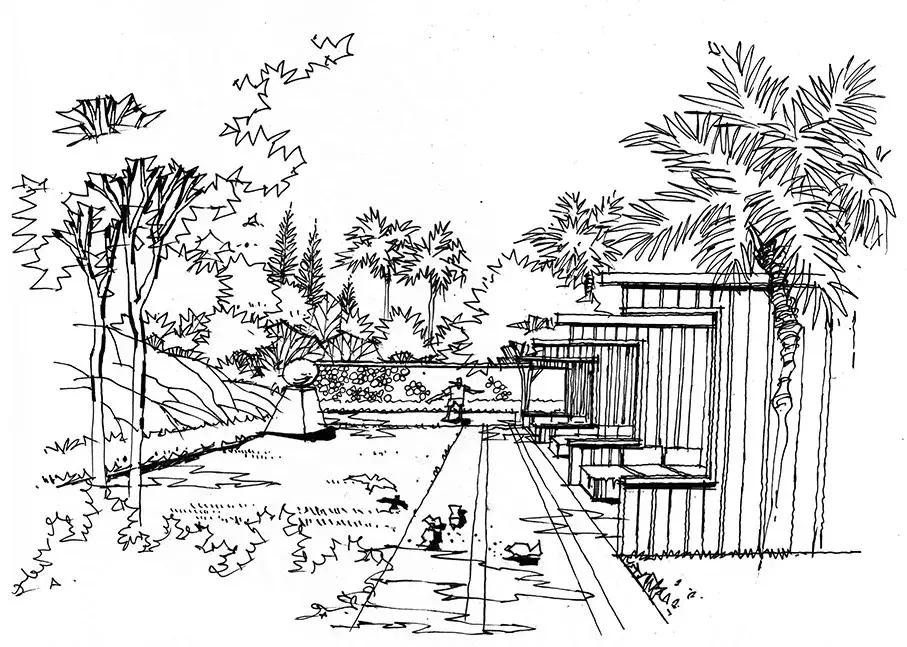 手绘效果图设计详解,干货五幅景观手绘效果图步骤图解