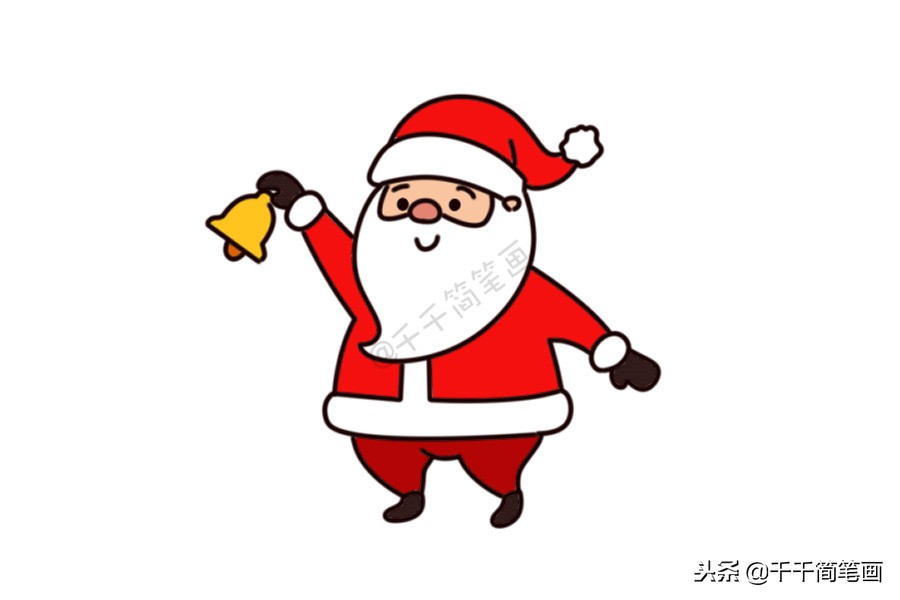 圣诞老人简笔画应该添什么,圣诞老人的礼物简笔画