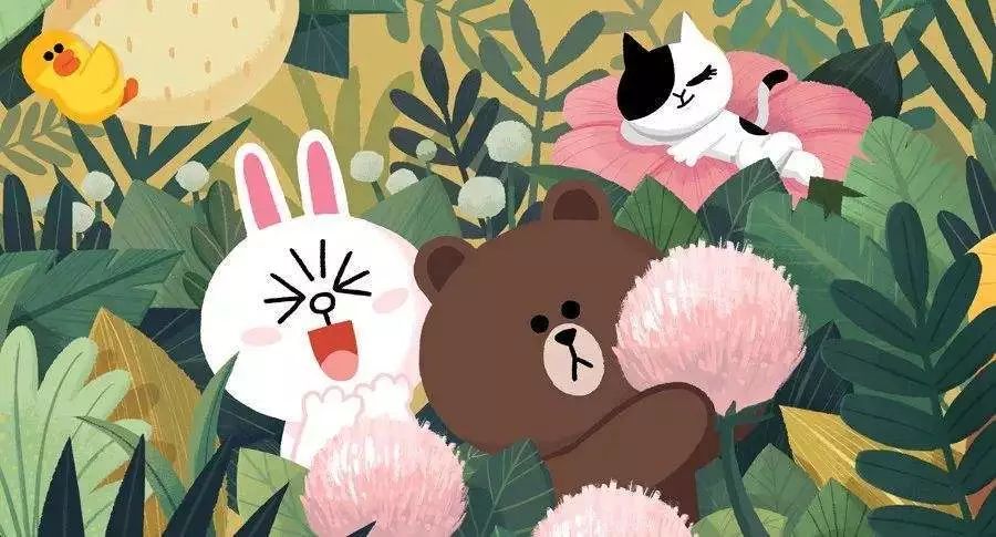 布朗熊可妮兔搞怪版,布朗熊与可妮兔网红打卡