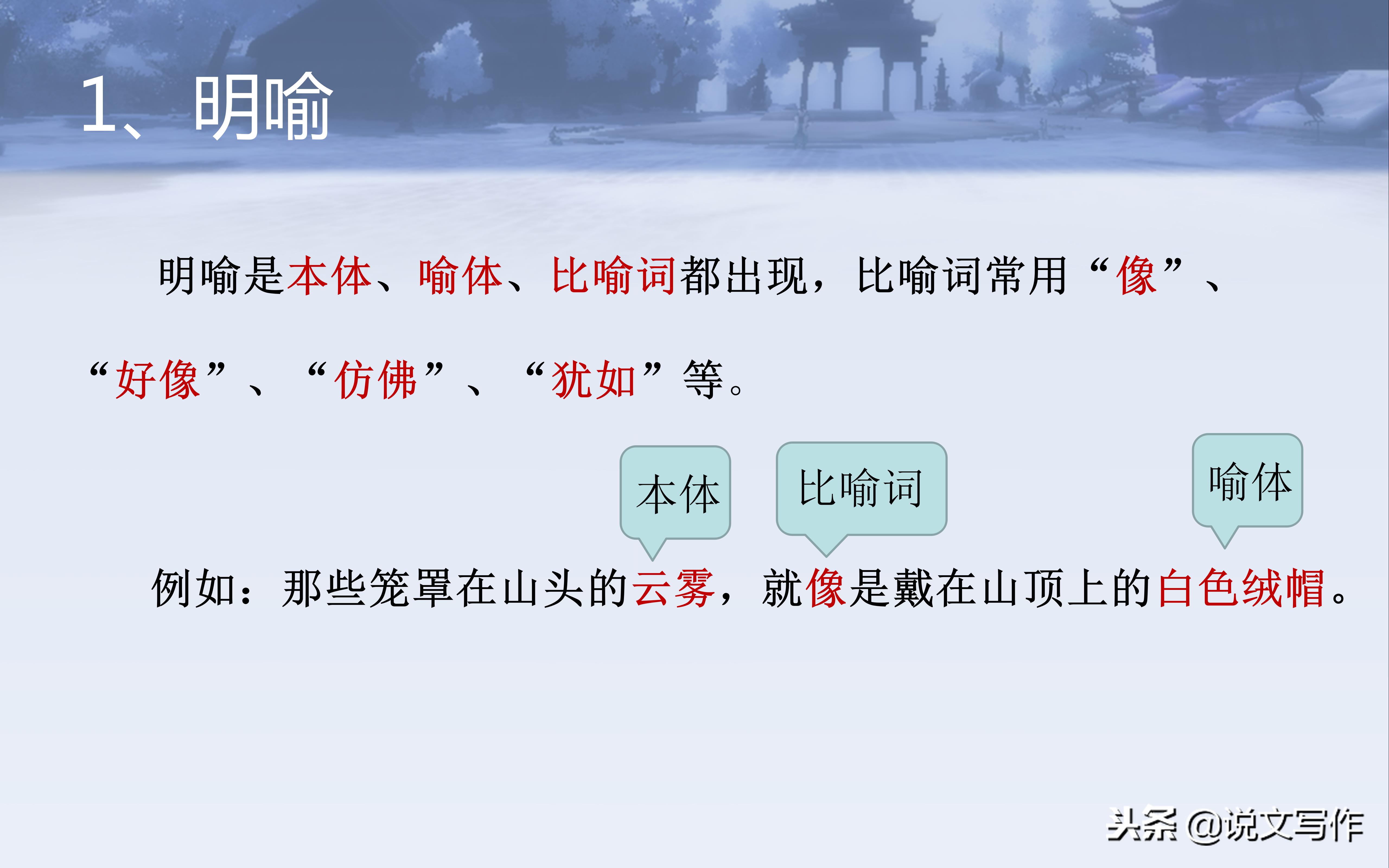 小学语文比喻句的修辞手法讲解,小学语文修辞手法比喻详细讲解