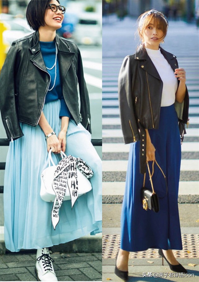 穿搭高级感超模,早春推荐很飒的皮衣穿搭