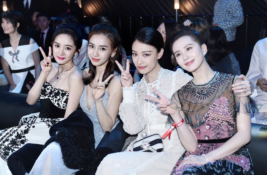 杨颖和韩国女团,杨颖与韩国明星同框