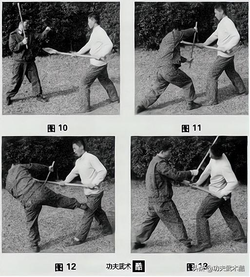 武当短棍对战铁锹,街斗技巧腿法