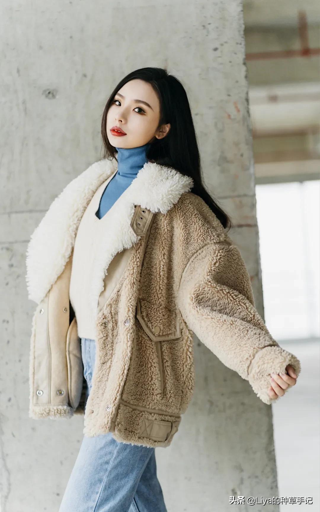 现在流行的羊羔毛外套,今年流行羊羔毛外套