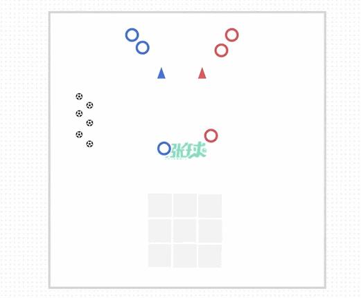 足球青训盘带游戏,足球青训传接球游戏