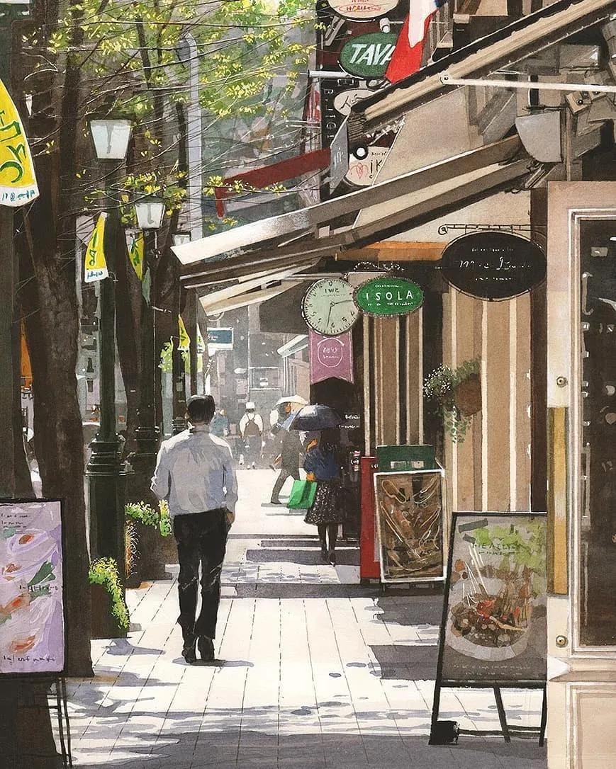 水彩大师笔下的花卉,简单唯美的水彩花卉