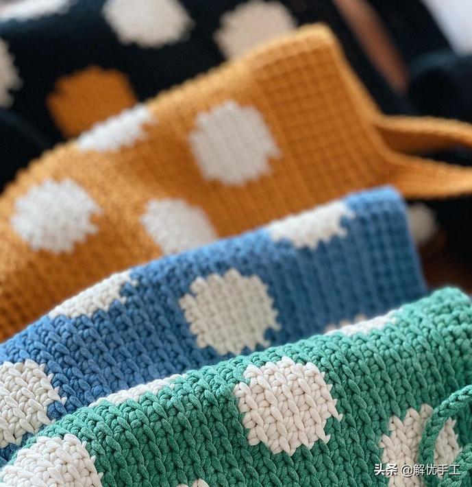 韩国钩针教程,简单的钩针编织包