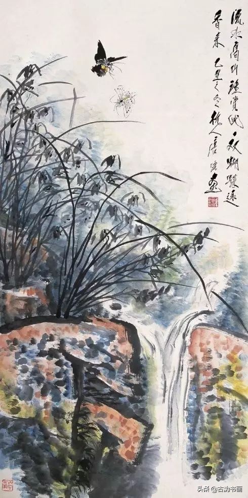 徐湛国画兰花技法教学,国画兰花入门技法