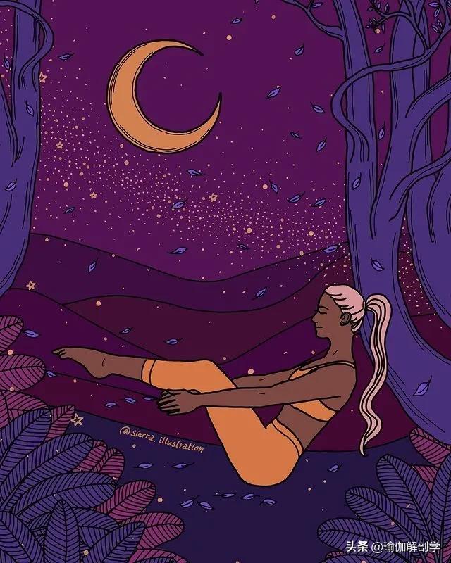 ins瑜伽漫画图片,瑜伽小人唯美漫画