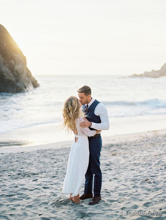 海边婚纱照哪种婚纱好看,海滩豪华婚礼