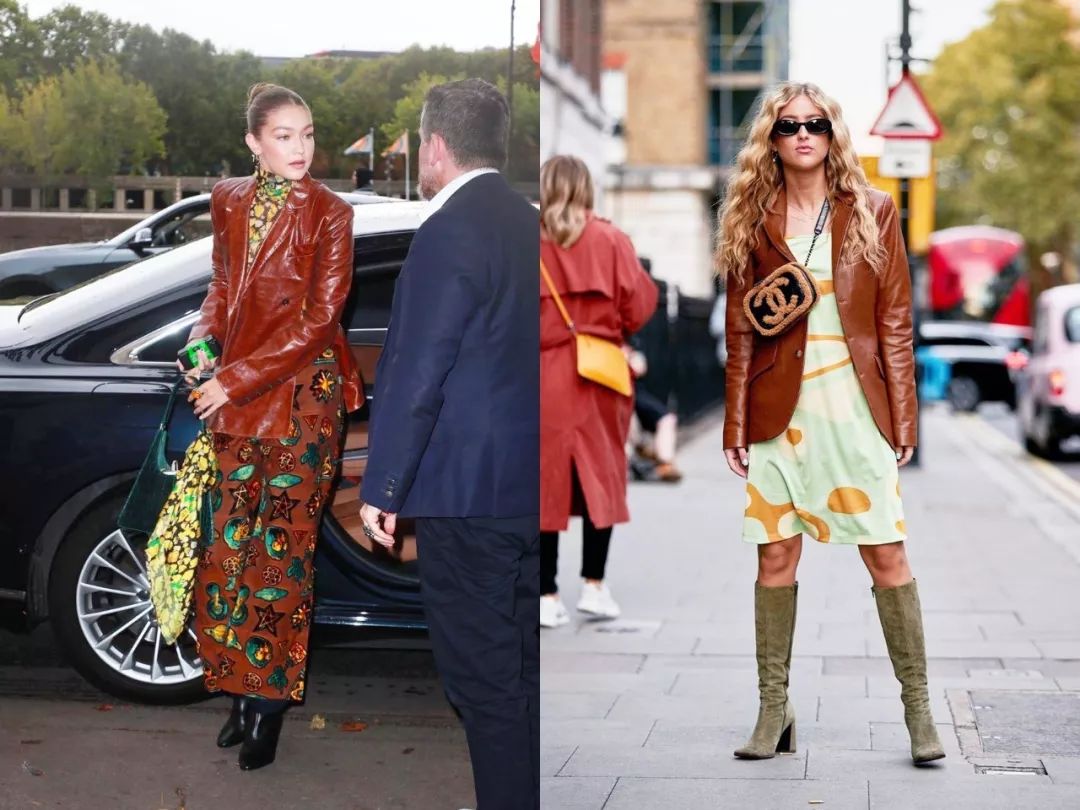 西装款式气场,时尚潮流皮西装