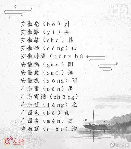 100个一读就错的地名,20个一读就错的云南地名