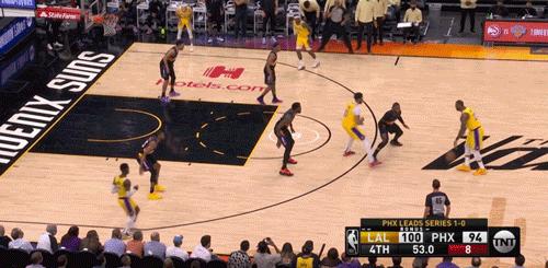 湖人vs太阳赛前杜兰特詹姆斯,湖人战胜鹈鹕詹姆斯大号三分