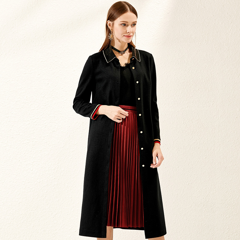 逸阳毛呢大衣外套女装,休闲毛呢外套大衣什么样的好看