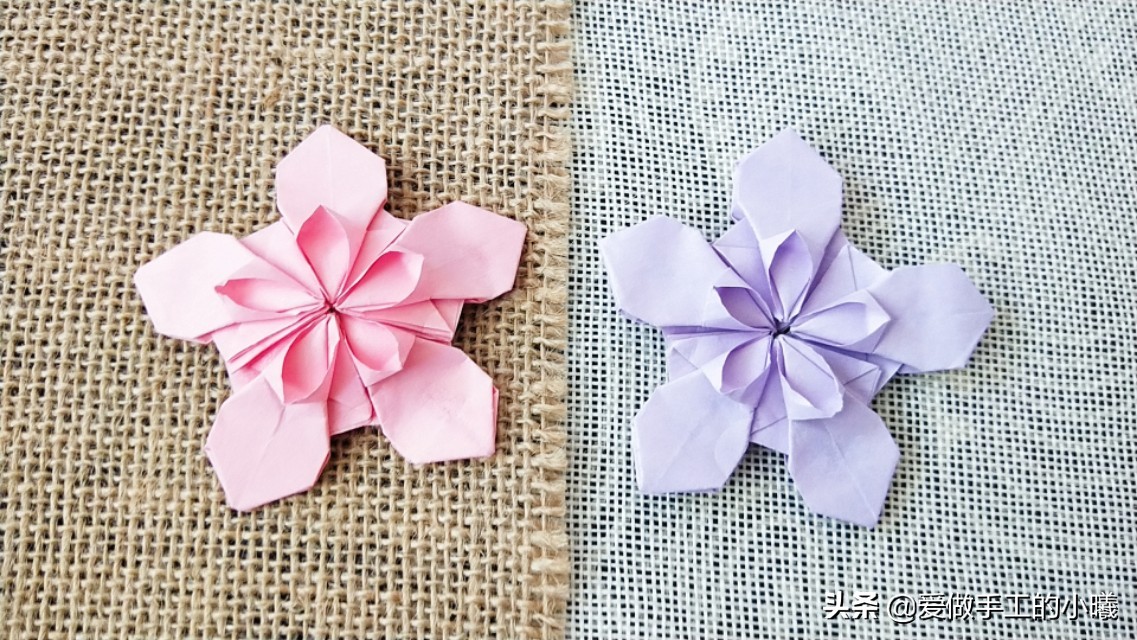 简单漂亮的樱花折纸,折纸樱花教程简单又漂亮