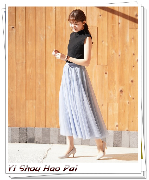 女生网纱裙穿搭技巧,夏天半身网纱裙的穿搭方法