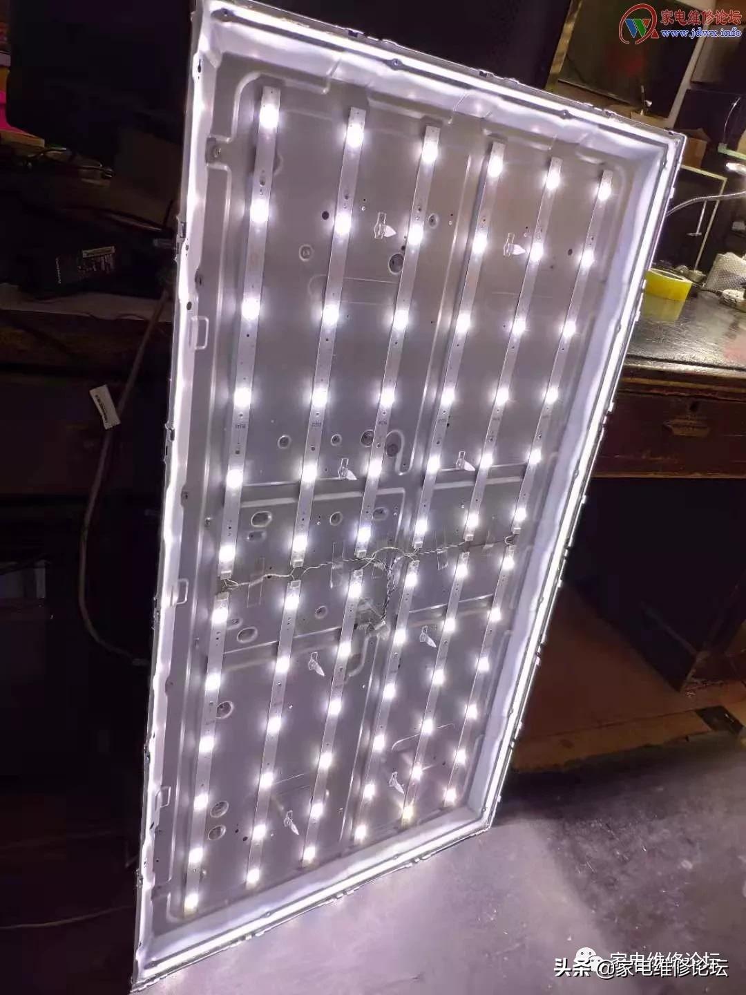 创维电视机50e6000换灯条全过程,创维电视50寸电源背光电路维修