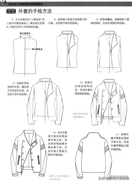 手绘服装款式图线稿书籍,服装款式图手绘专业教程