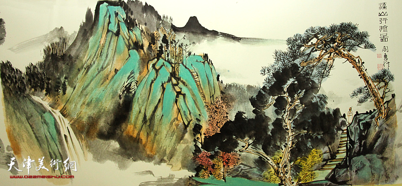 天津市青年山水画家闫勇,天津画家闫勇作品