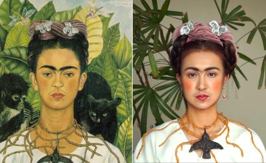 把自己仿成名人名画，化妆技术堪比易容，这个美妆博主真给力！