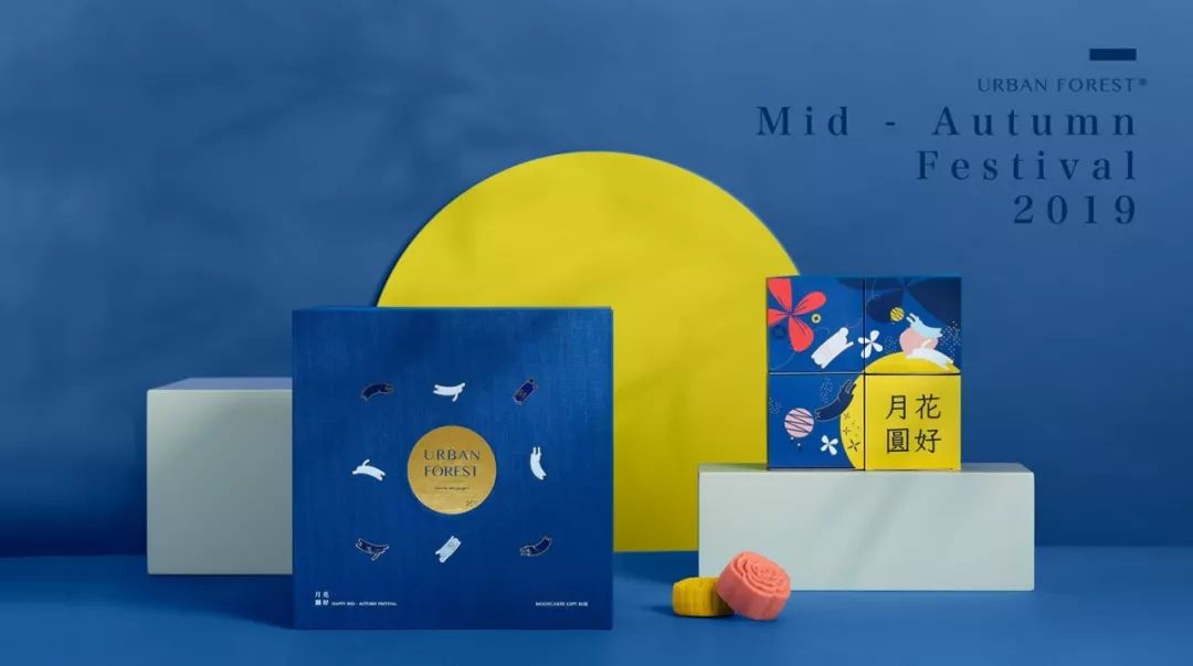 月饼礼盒港风包装设计图,白银月饼瓦楞纸礼盒包装设计