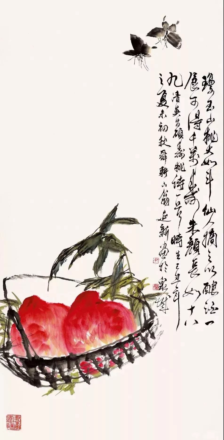 齐白石水墨小品欣赏,齐白石虫草长卷