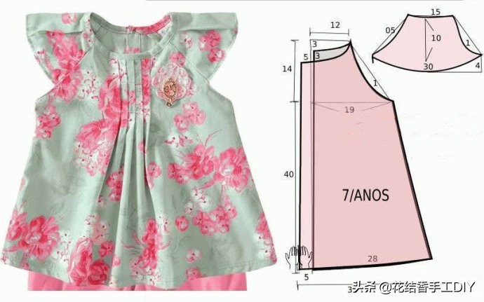 萌娃小裙子,女小童棉绸连衣裙裁剪教程