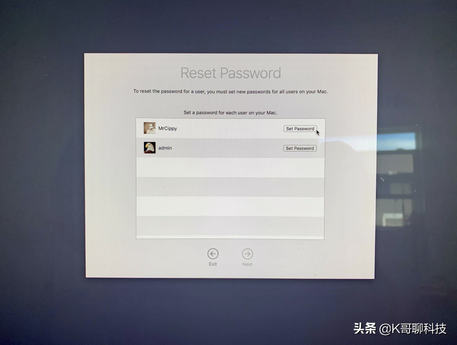 重置mac密码,macmini重置开机密码