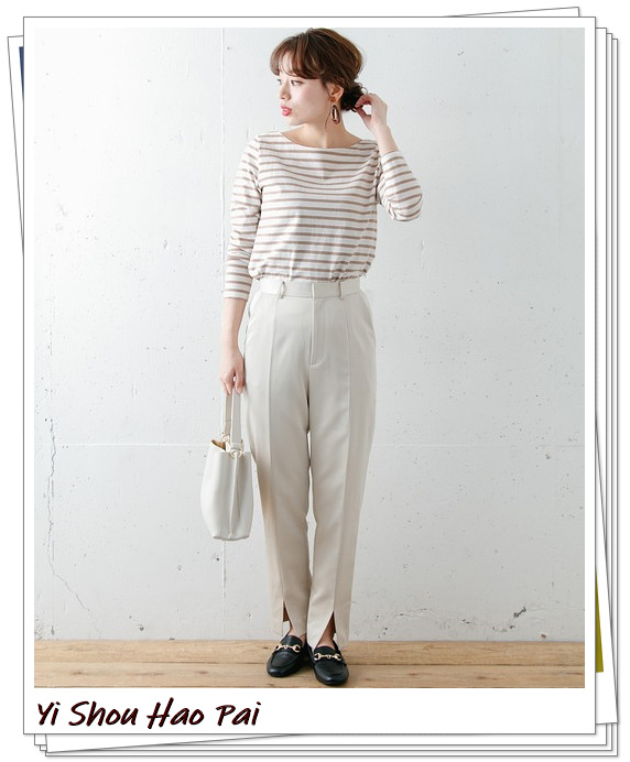 横条纹长款上衣怎么搭,横条纹长袖上衣外搭