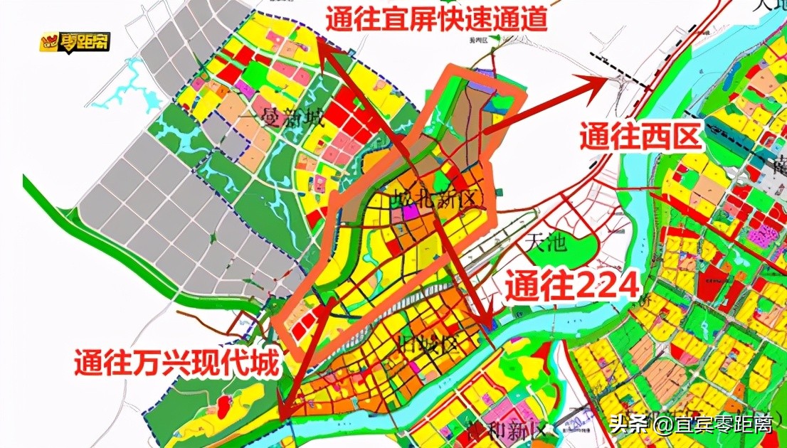 宜宾城区最新交通规划图,双向8车道还会继续扩建么