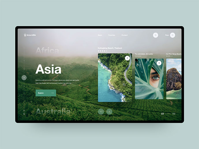 30款国外app的ui设计界面作品,旅游appui设计