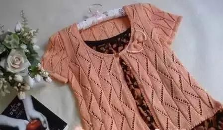 女士短袖开衫渐变色,开衫夏季薄款格子衫