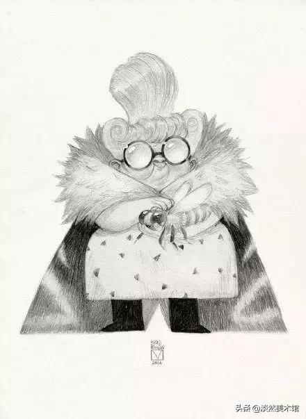 素描画原来可以这么美,素描风插画
