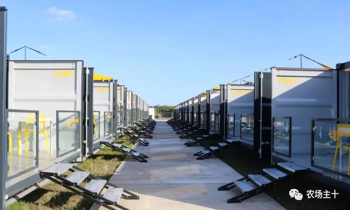 大型农场建造,家庭农场可以放置集装箱做民宿