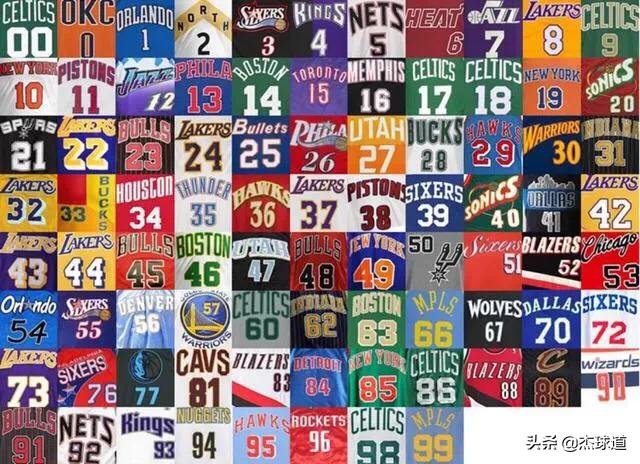 nba球衣号码0到99一览表,nba超级巨星球衣号码