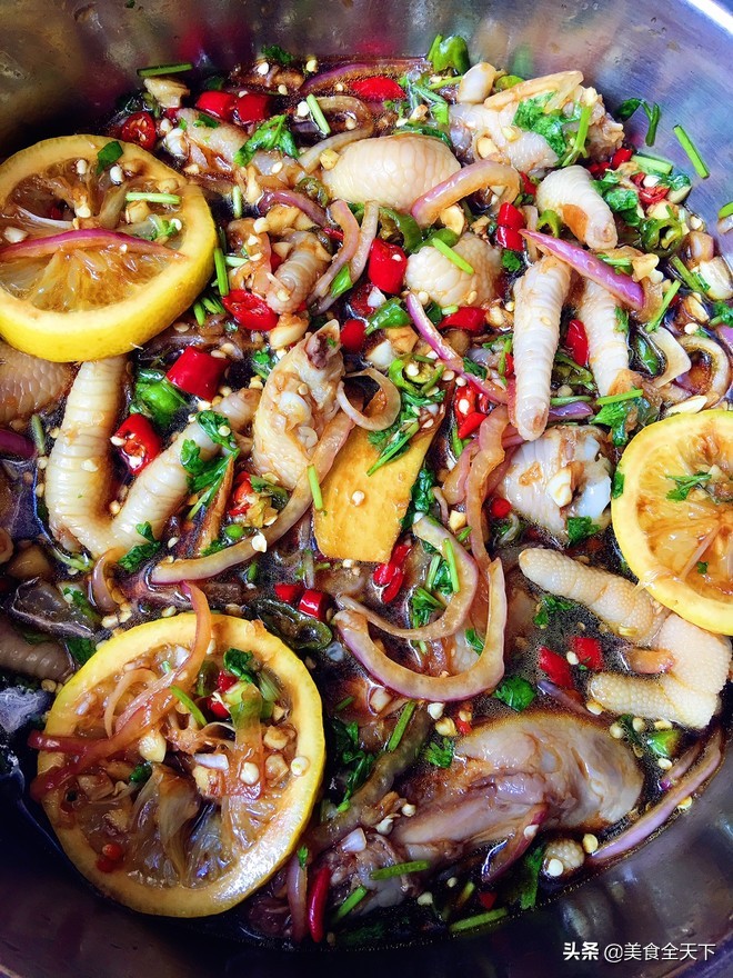 柠檬卤鸡爪正宗制作方法,柠檬凉拌卤鸡爪的做法大全