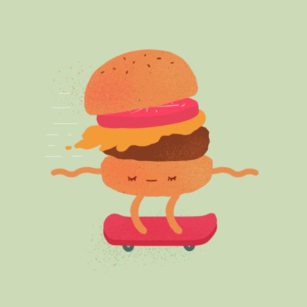 夸张诡异风插画人物,插画古朴小人