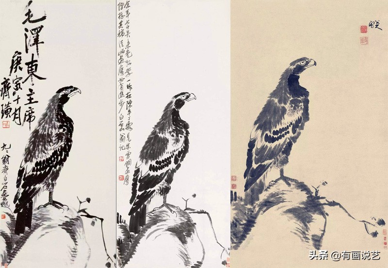 齐白石画老鹰成熟时期,齐白石老鹰图拍卖亿元