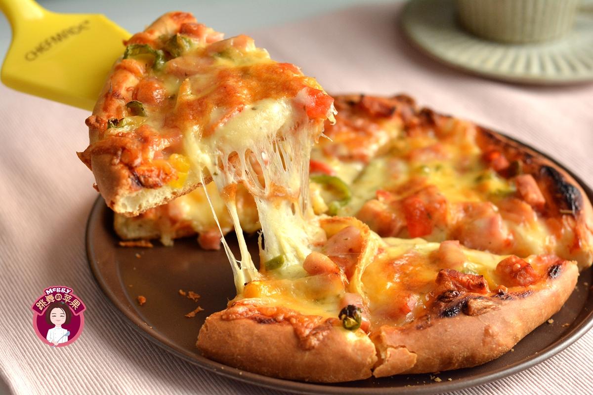 自制披萨的家常做法不用揉面,水果披萨的家常做法平底锅揉面